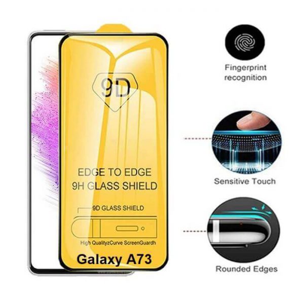 گلس صفحه نمایش گوشی Galaxy A73 5G 9D Golden Glass Screen Protector