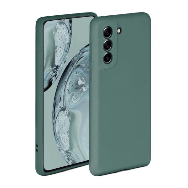 گارد سیلیکونی Samsung Galaxy S21 FE Silicone Back Cover فروشگاه اینترنتی گوگل کالا رنگ سبز تیره