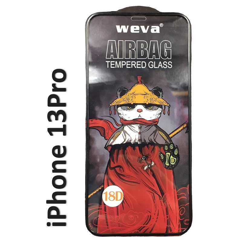 گلس شفاف ایربگ دار iPhone 13 Pro Weva 18D Tempered Glass