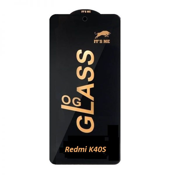 گلس فول صفحه نمایش شیایومی Redmi K40S OG Black 9D Glass