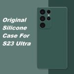گارد سیلیکونی اورجینال Galaxy S23 Ultra Silicon Case فروشگاه اینترنتی گوگل کالا رنگ سبز تیره