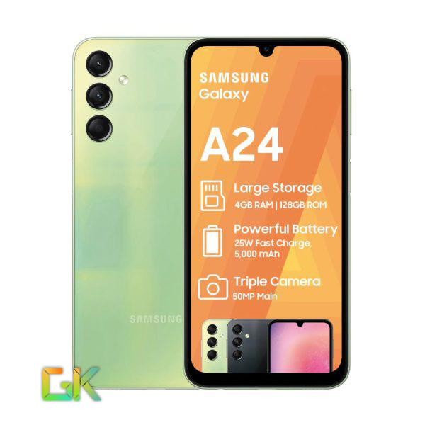 گوشی سامسونگ Samsung Galaxy A24 4G 128/4 فروشگاه اینترنتی گوگل کالا رنگ سبز لیمویی