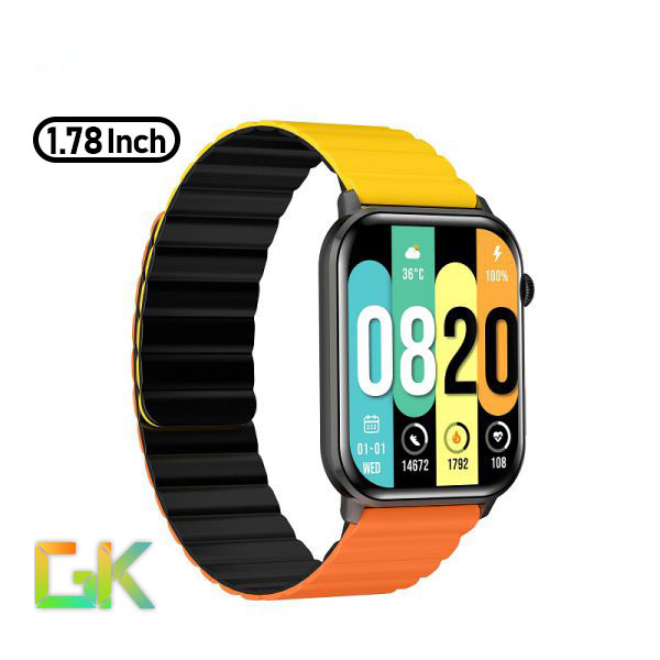 ساعت هوشمند کیسلکت Kieslect Smart Calling Watch Ks فروشگاه اینترنتی گوگل کالا رنگ نارنجی زرد