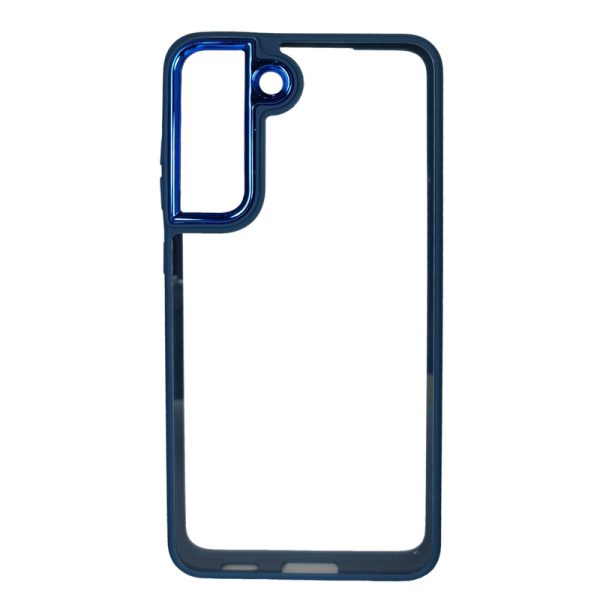 گارد دور سیلیکونی پشت شفاف برلیا متال Galaxy S21 FE Clear Metal Case فروشگاه اینترنتی گوگل کالا رنگ سرمه ای