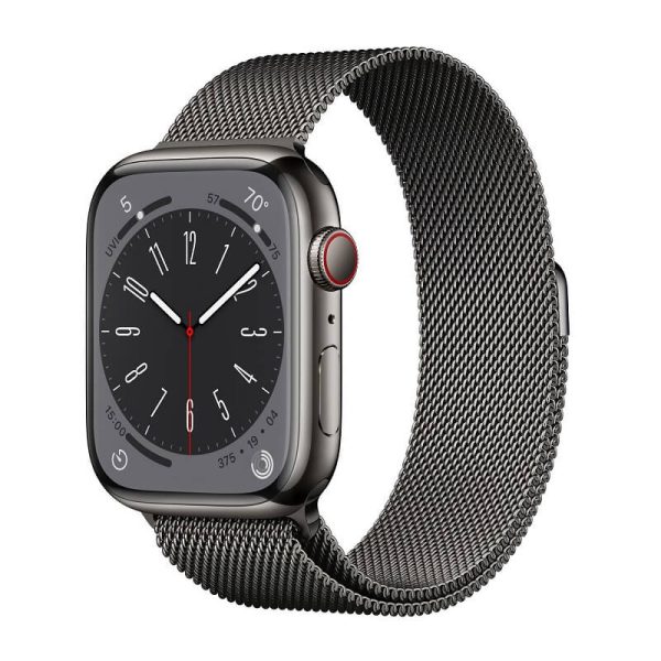 ساعت اپل Apple Watch Series 8 45mm Stainless Steel Case فروشگاه اینترنتی گوگل کالا رنگ گرافیت میلانس
