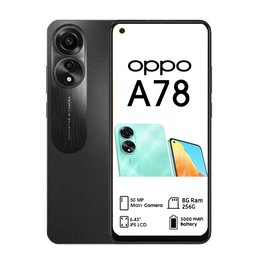 گوشی اوپو Oppo A78 4G 256/8 فروشگاه اینترنتی گوگل کالا رنگ مشکی
