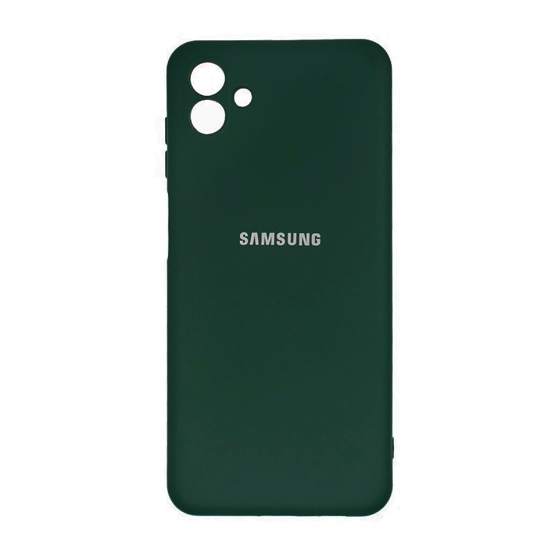 کاور سیلیکونی سامسونگ Samsung Galaxy A05 Silicone Cover فروشگاه اینترنتی گوگل کالا رنگ سبز تیره