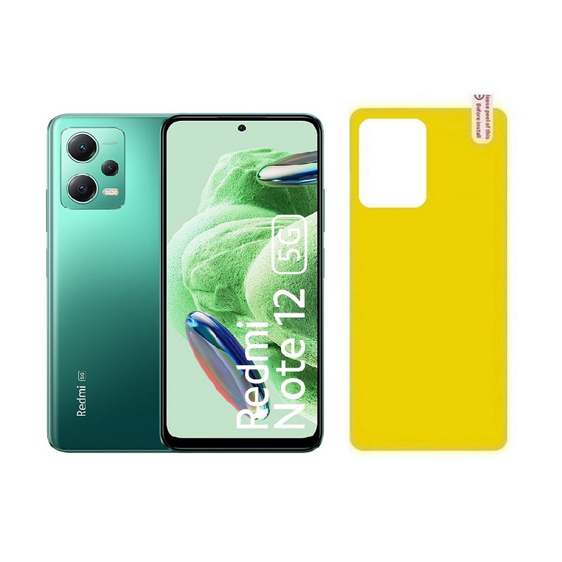 برچسب محافظ پشت بدنه شفاف شیایومی Note 12 5G TPU Unshocked Protector