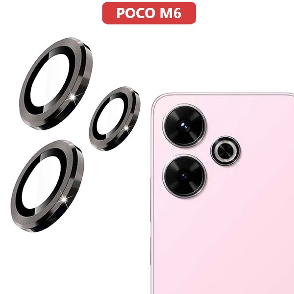 محافظ لنز رینگی پوکو Poco M6 Metal Camera Ring Protector