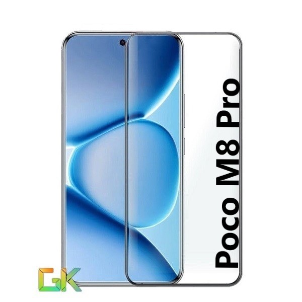 گلس فول چسب پوکو Poco M8 Pro Full Glue Premium Glass